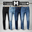 Kit 4 Calças Jeans Masculina Skinny Corte Tradicional