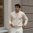 Jaqueta Cardigan de Tricot com Zíper