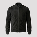 Jaqueta Bomber Masculina de Camurça com Ziper