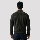 Jaqueta Bomber Masculina de Camurça com Ziper