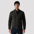 Jaqueta Bomber Masculina de Camurça com Ziper