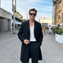 Sobretudo Masculino Longo Elegante