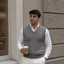 Colete Masculino de Tricot em Lã