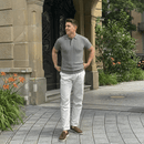 Camisa polo Masculina Canelada Texturizada