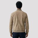 Jaqueta Bomber Masculina de Camurça com Ziper