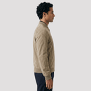 Jaqueta Bomber Masculina de Camurça com Ziper