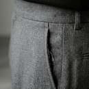 Conjunto Sobretudo Masculino de Lã + Calça de Alfaiataria Cinza