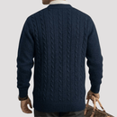 Suéter masculino de Tricot com Botão
