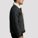 Jaqueta Jeans Masculina Forrada Preta