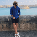 Bermuda de Linho Masculina Reta