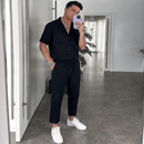 Conjunto Masculino de Linho Preto