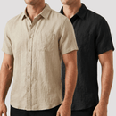 Kit 2 Camisas De Linho Lisa Masculina