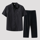 Conjunto Masculino de Linho Preto