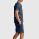 Conjunto Bermuda e Camiseta Casual em Linho